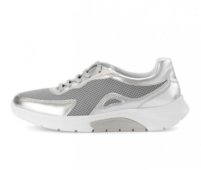 Gabor Damen Sneaker Low Silber - Textil