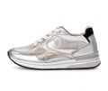 Gabor Damen Sneaker Low Silber - Materialmix Leder