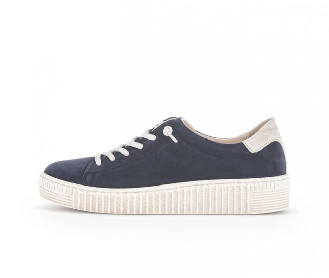 Gabor Damen Sneaker Low Blau - Rauleder