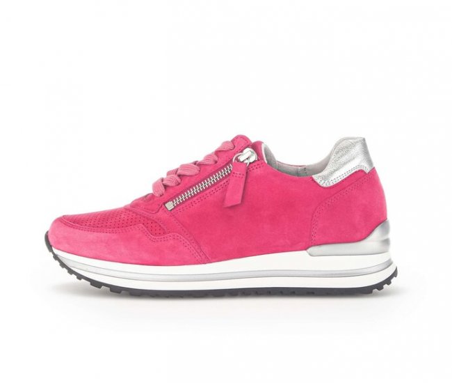 Gabor Damen Sneaker Low Pink - Materialmix Leder