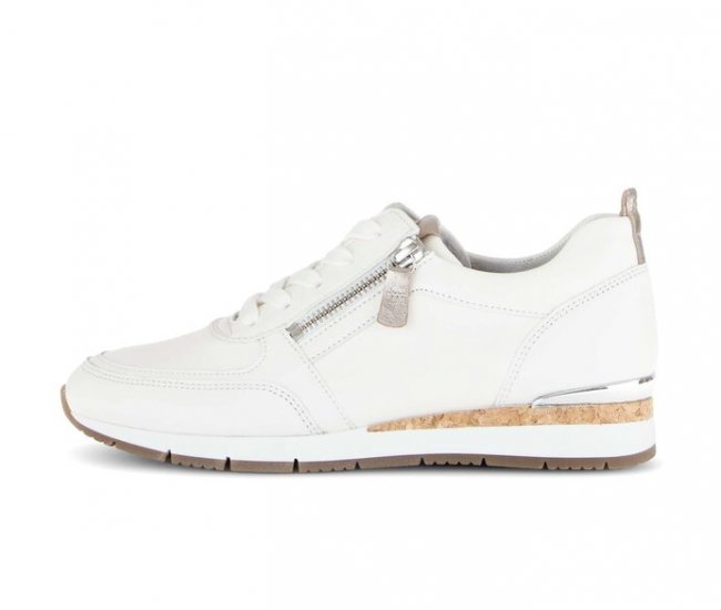 Gabor Damen Sneaker Low Weiß - Materialmix Leder