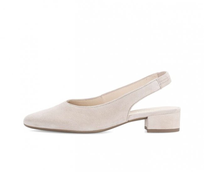 Gabor Damen Slingpumps Beige - Rauleder