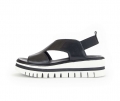 Gabor Damen Plateau Sandale Schwarz - Glattleder