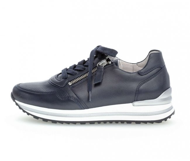 Gabor Damen Sneaker Low Blau - Glattleder