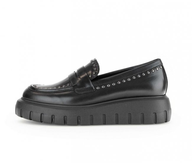 Gabor Damen Loafer Schwarz - Glattleder