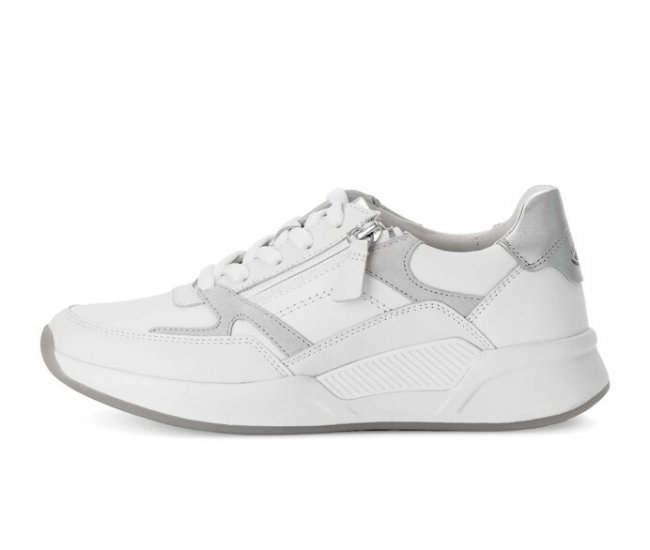 Gabor Damen Sneaker Low Weiß - Materialmix Leder