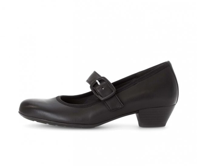 Gabor Damen Spangenpumps Schwarz - Glattleder