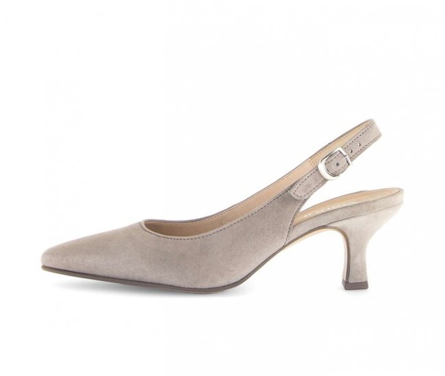 Gabor Damen Slingpumps Beige - Rauleder