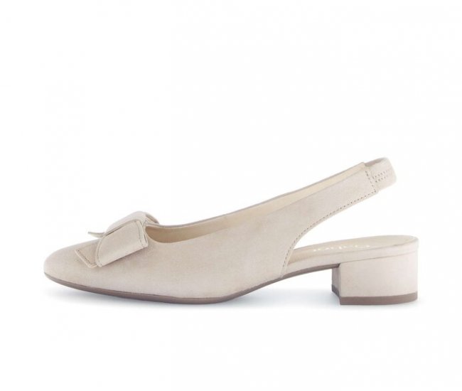 Gabor Damen Slingpumps Beige - Rauleder