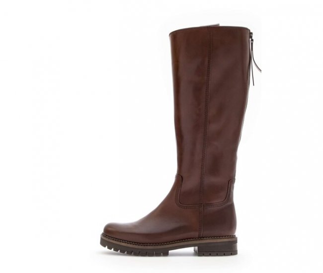 Gabor Damen Sportlicher Stiefel Braun - Glattleder