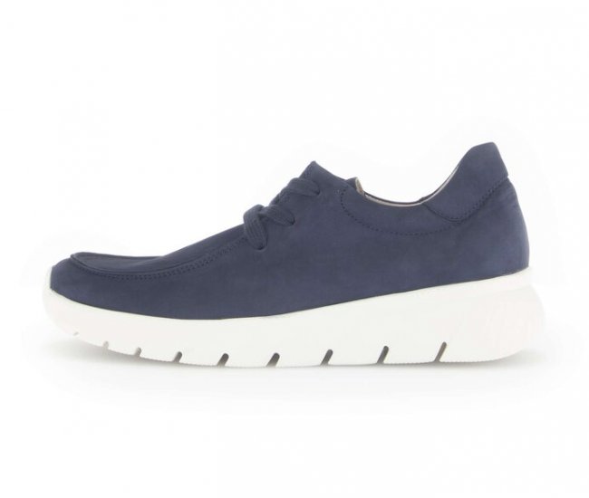 Gabor Damen Sneaker Low Blau - Rauleder