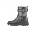 Gabor Damen Biker Boots Grau - Effektleder