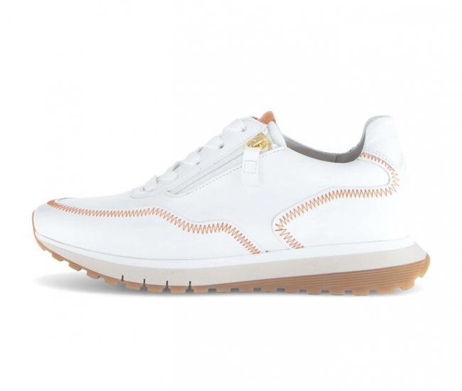 Gabor Damen Sneaker Low Weiß - Materialmix Leder