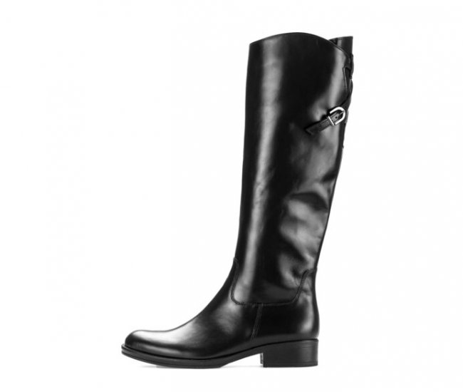 Gabor Damen Eleganter Stiefel Schwarz - Glattleder