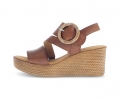 Gabor Damen Keilsandalette Braun - Glattleder