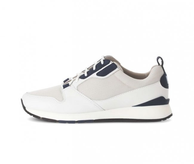 Pius Gabor Herren Sneaker Low Weiß - Materialmix Leder/Textil