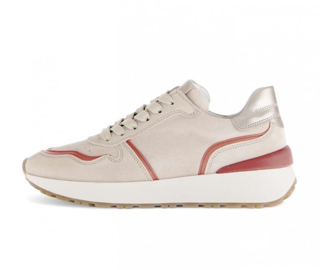 Gabor Damen Sneaker Low Beige - Materialmix Leder