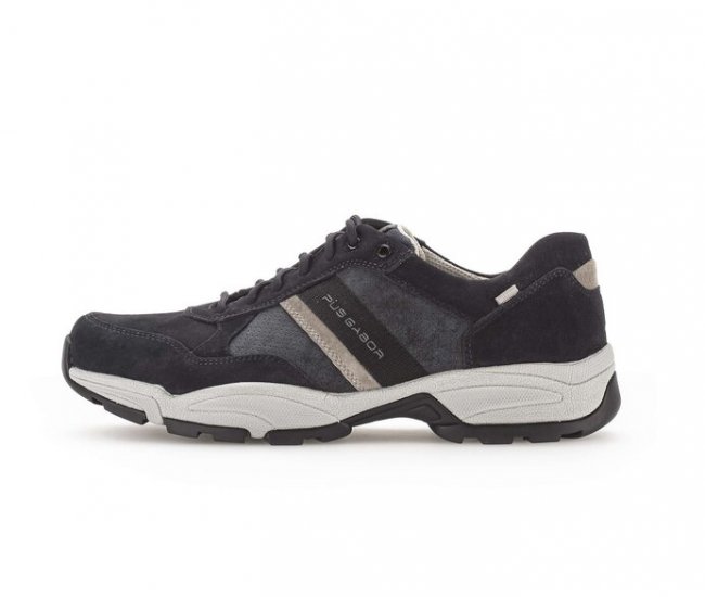 Pius Gabor Herren Sneaker Low Blau - Materialmix Leder/Lederimitat