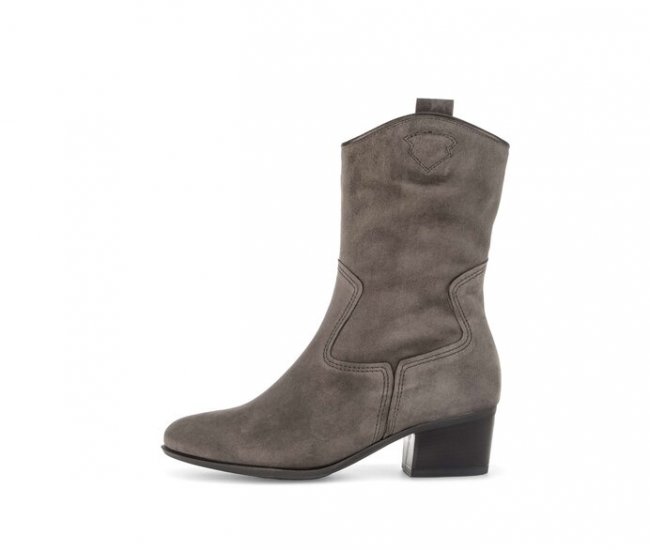 Gabor Damen Cowboy Boots Braun - Materialmix Leder