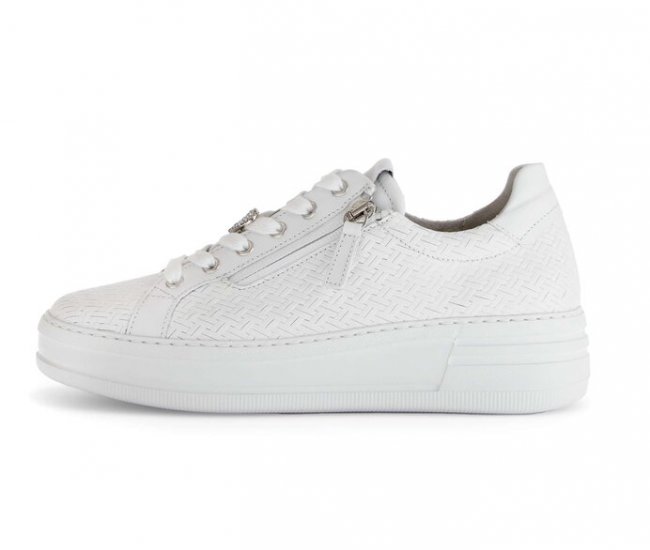 Gabor Damen Sneaker Low Weiß - Effektleder