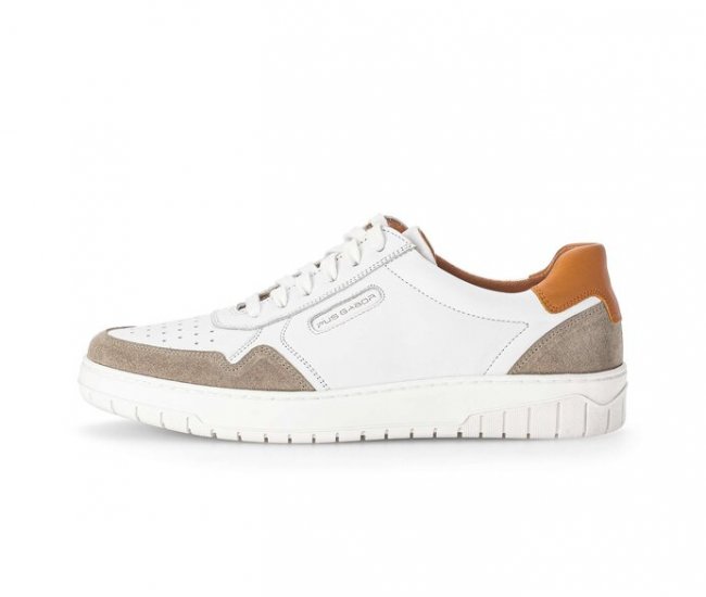 Pius Gabor Herren Sneaker Low Weiß - Glattleder