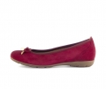 Gabor Damen Sportliche Ballerina Rot - Rauleder