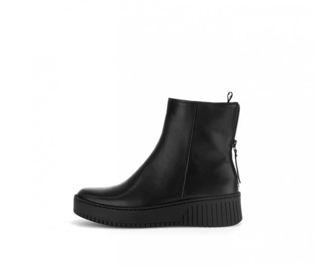 Gabor Damen Winterstiefelette Schwarz - Glattleder