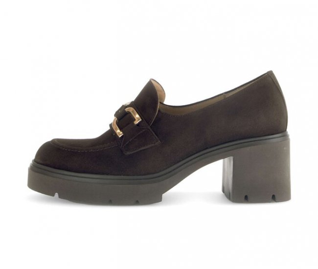 Gabor Damen Hochfrontpumps Braun - Rauleder
