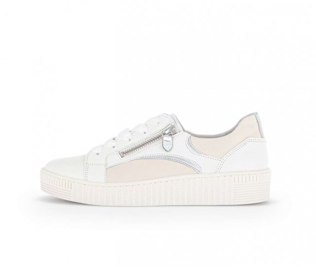 Gabor Damen Sneaker Low Creme - Glattleder