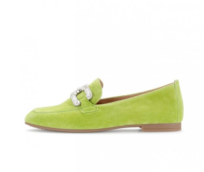 Gabor Damen Slipper Grün - Rauleder