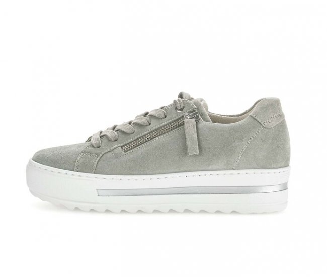 Gabor Damen Sneaker Low Grün - Rauleder