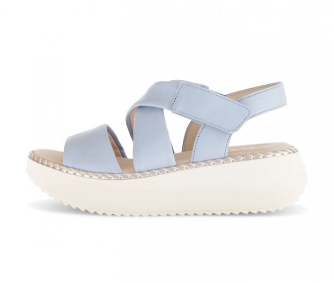 Gabor Damen Plateau Sandale Blau - Glattleder