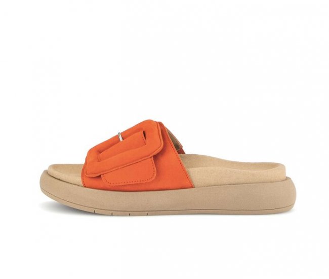Gabor Damen Pantolette Orange - Rauleder