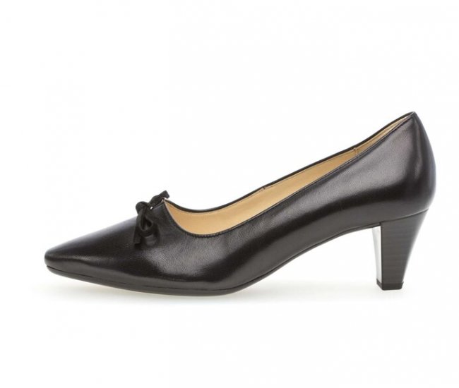 Gabor Damen Eleganter Pumps Schwarz - Glattleder