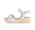 Gabor Damen Plateau Sandale Grau - Materialmix Leder