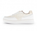 Gabor Damen Sneaker Low Creme - Materialmix Leder/Lederimitat