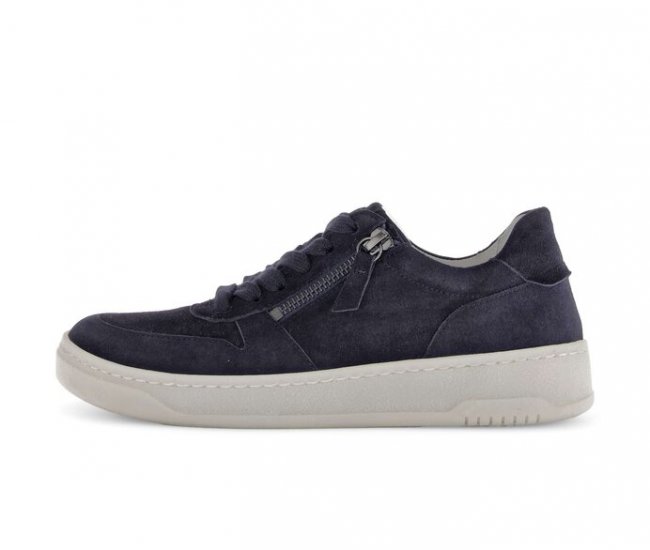 Gabor Damen Sneaker Low Blau - Rauleder