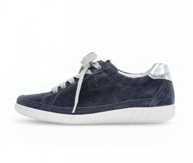 Gabor Damen Sneaker Low Blau - Rauleder