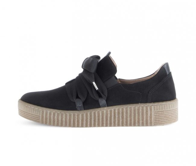 Gabor Damen Sneaker Low Schwarz - Rauleder
