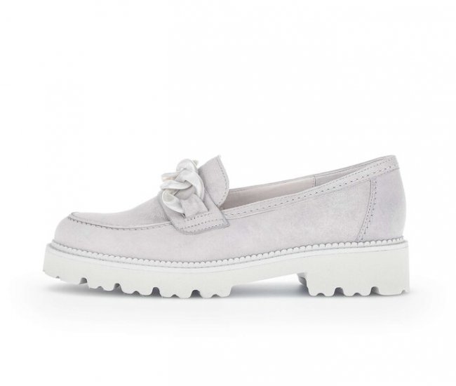 Gabor Damen Loafer Grau - Rauleder