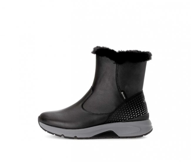 Gabor Damen Winterstiefelette Schwarz - Glattleder