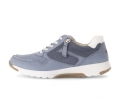 Gabor Damen Sneaker Low Blau - Materialmix Leder/Lederimitat