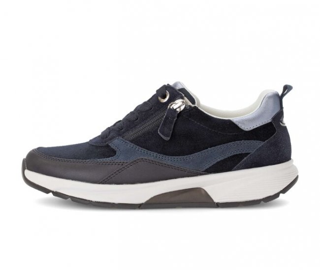 Gabor Damen Sneaker Low Blau - Materialmix Leder/Lederimitat