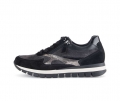 Gabor Damen Sneaker Low Schwarz - Materialmix Leder