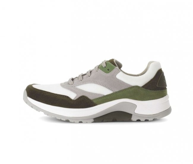Gabor Herren Rollingsoft Sneaker Low Grün - Materialmix Leder/Textil