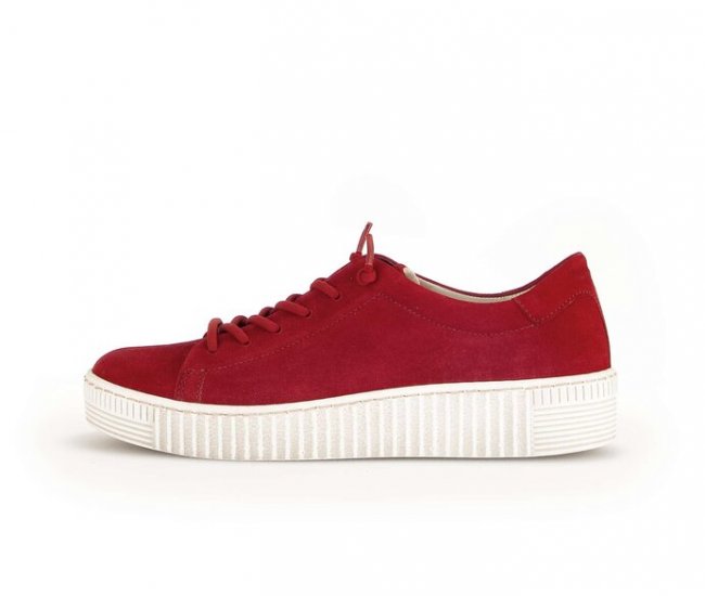 Gabor Damen Sneaker Low Rot - Rauleder