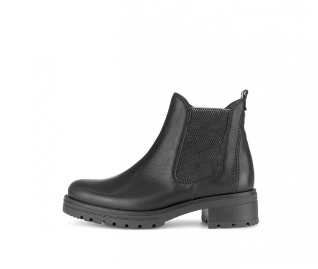 Gabor Damen Chelsea Boot Schwarz - Glattleder