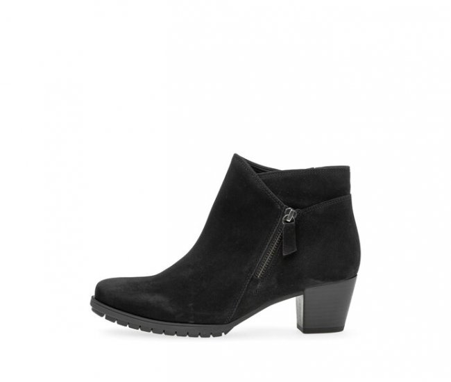 Gabor Damen Ankle Boot Schwarz - Rauleder