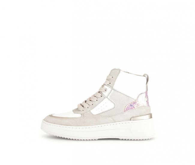 Gabor Damen Sneaker High Beige - Materialmix Leder/Lederimitat