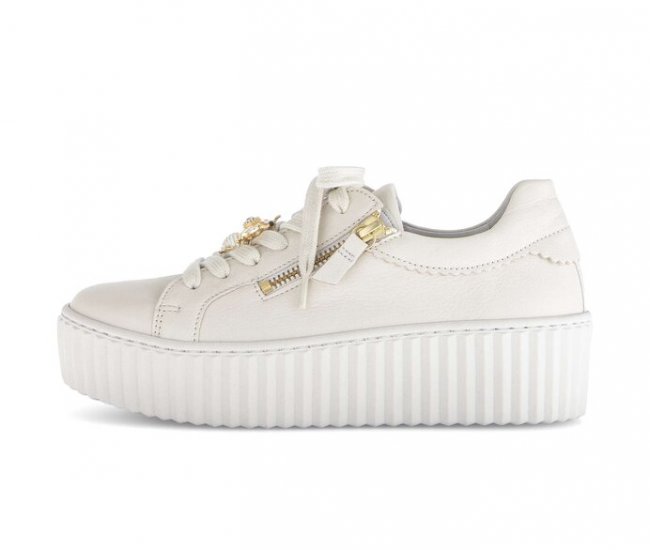 Gabor Damen Sneaker Low Beige - Glattleder